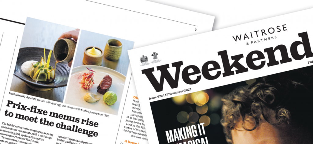 So-Lo - Waitrose Weekend Magazine Feature